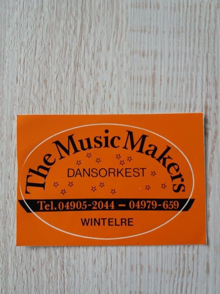 sticker DANSORKEST The Music Makers, Ophalen of Verzenden, Zo goed als nieuw, Overige typen