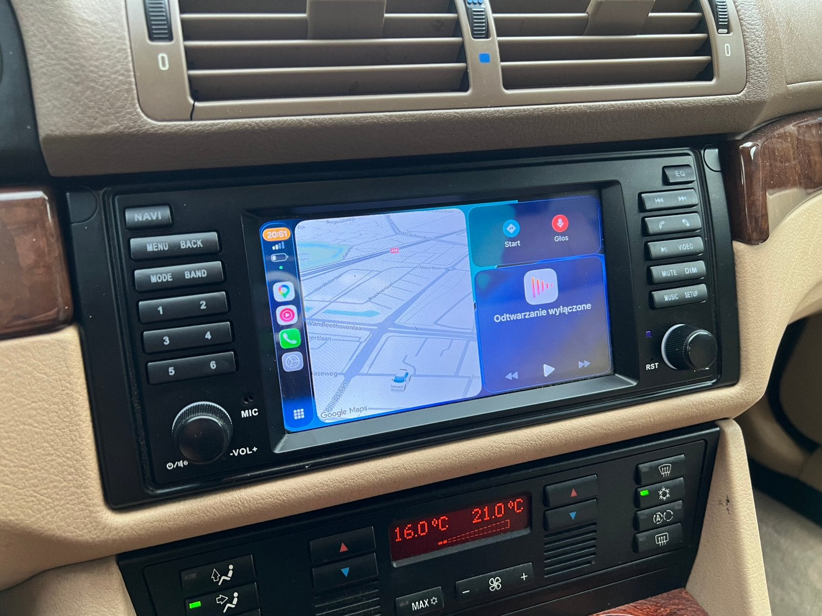 Radio Android BMW E39/X5 Carplay/Androidauto, Ophalen, Zo goed als nieuw