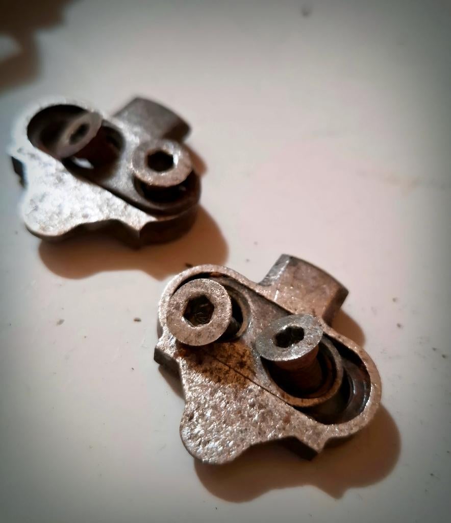 Shimano SPD Pedalen (PD-M520) inclusief schoenplaatjes, Fietsen en Brommers, Fietsonderdelen, Ophalen, Gebruikt, Crankstel of Pedalen
