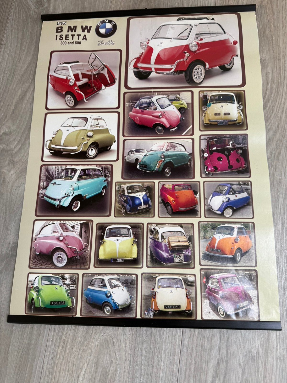 Te koop, BMW Isetta ophang poster, Ophalen, Zo goed als nieuw, BMW