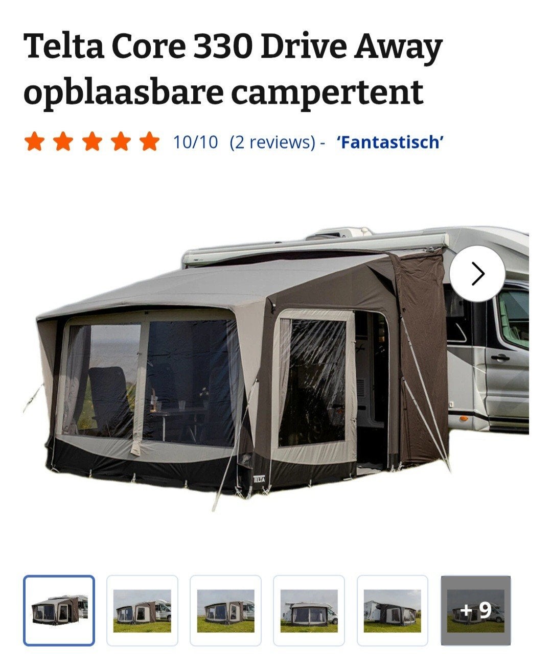 Telta Core 330 Drive Away opblaasbare campertent bustent, Ophalen of Verzenden