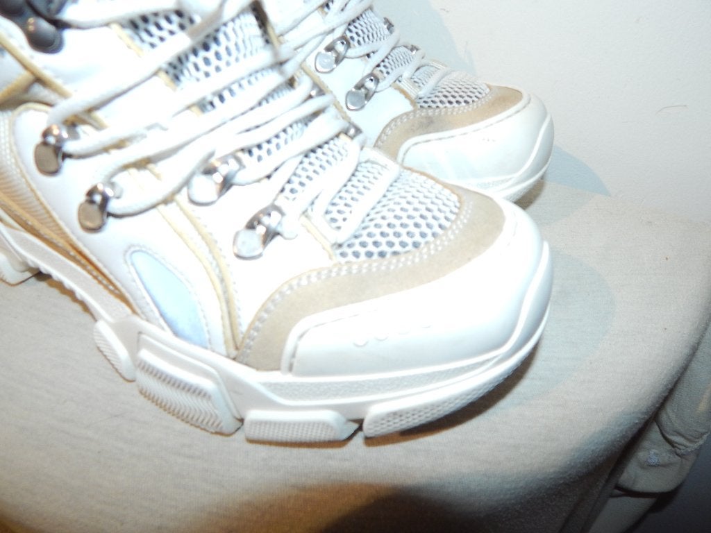 Gucci stoere sneakers veters robuste groffe sneaker wit 37, Verzenden, Wit, Gedragen, Gucci