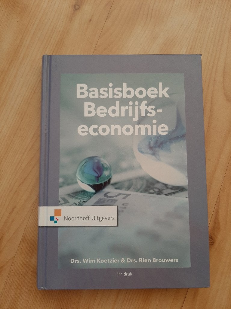 Basisboek bedrijfseconomie theorie-en opgavenboek, Ophalen of Verzenden, Alpha, Zo goed als nieuw, HBO