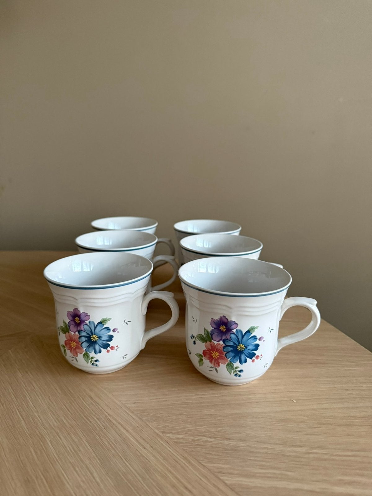 Vintage Mokken JMP marketing stoneware Thailand. 6 stuks., Ophalen of Verzenden, Nieuw, Aziatisch, Mok