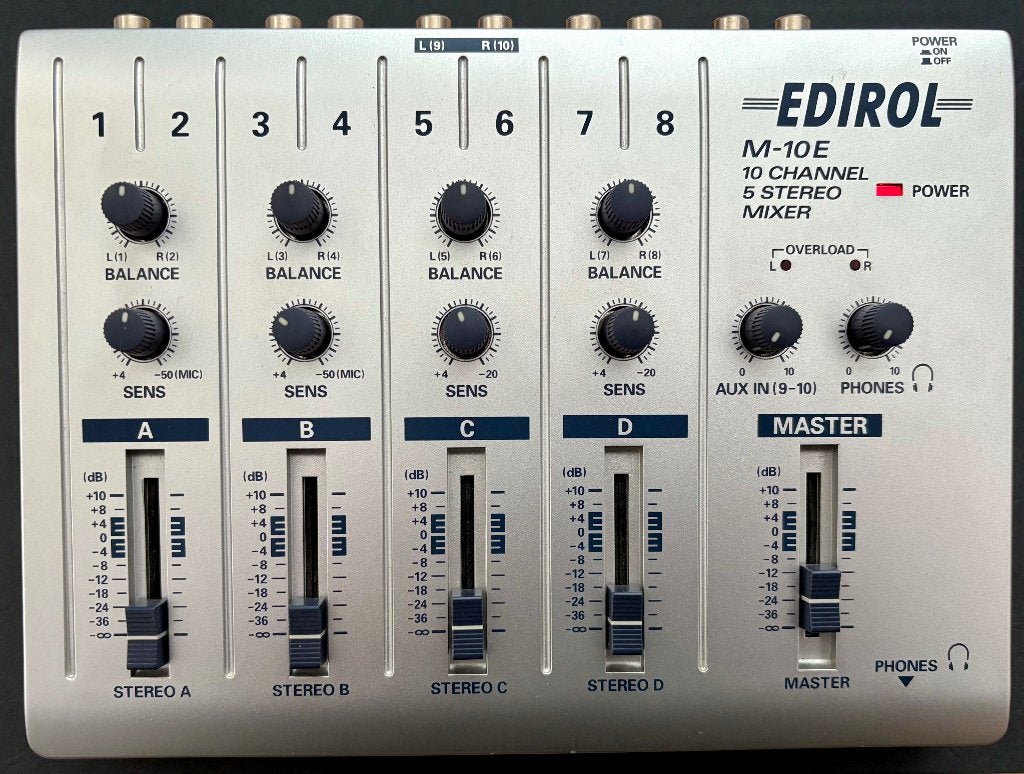 (Boss) Edirol Mixer, Verzenden, Zo goed als nieuw, 5 tot 10 kanalen, Microfooningang