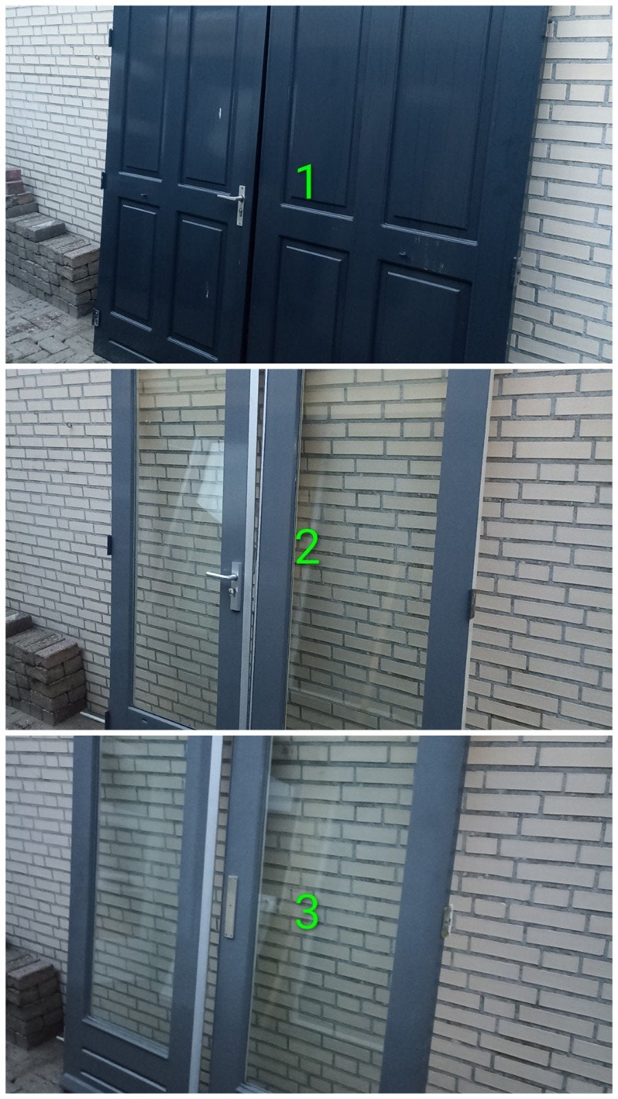 diversen dubbele deuren, Ophalen, Gebruikt, 80 tot 100 cm, Buitendeur