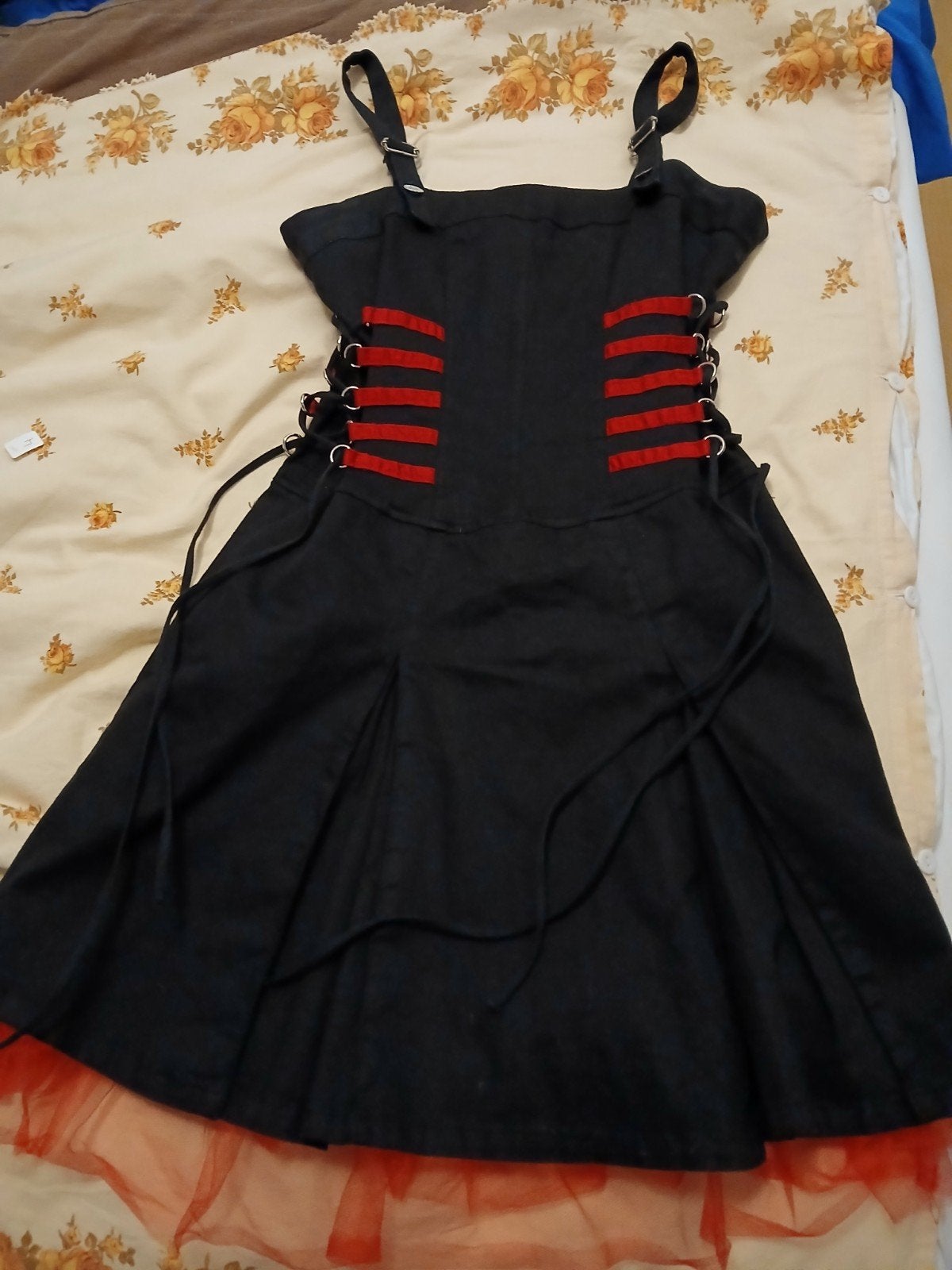 Tripp NYC Corsetjurk Goth Punk Emo Y2K Mall Goth, Maat 38/40 (M), Zwart, Ophalen of Verzenden, Knielengte