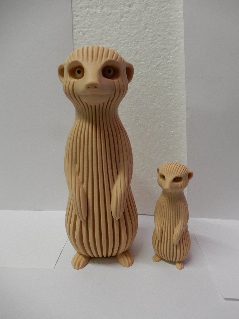 3D Geprinte Stokstaartjes - Japandi Stijl (20cm & 10cm), Ophalen of Verzenden, Nieuw, Dier