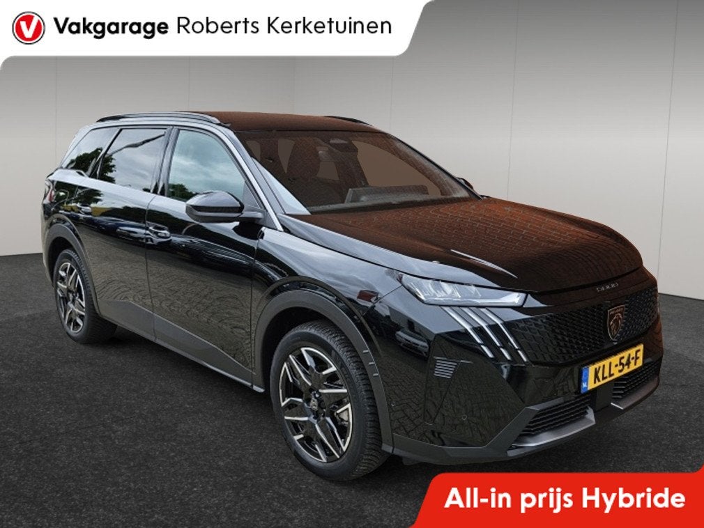 Peugeot 5008 1.2 Hybride 145PK Allure 7 Persoons Navigatie C, Auto's, Peugeot, Gebruikt, 1199 cc, Zwart, Bedrijf