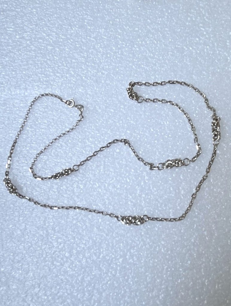 Mooie LANGE zilveren (925) ketting met bijzondere schakel, Ophalen, Zo goed als nieuw, Zilver, Zilver