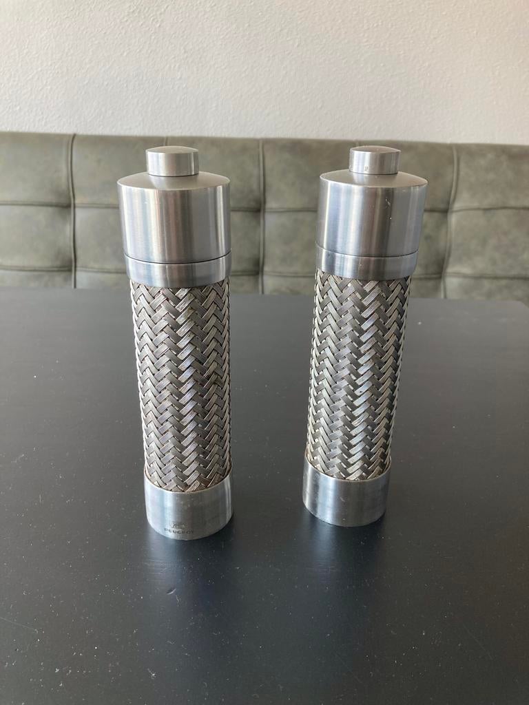 Peugeot tresses peper- en zoutmolen RVS 20 cm, Zilver, Ophalen of Verzenden, Metaal, Overige merken