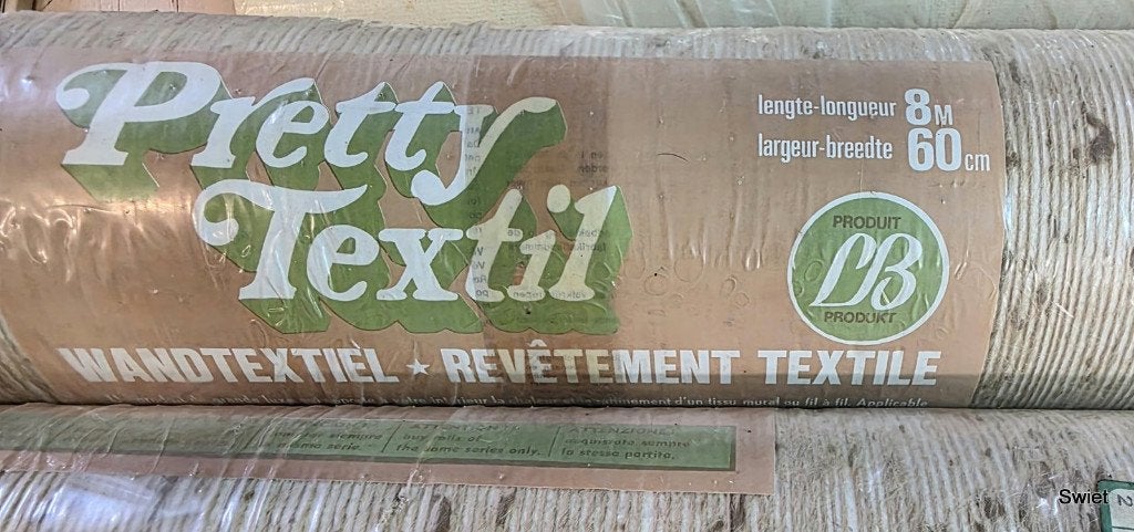 13161 Textiel behang met echte draadjes naturel tint swiet, Ophalen of Verzenden, Minder dan 10 m², Bruin