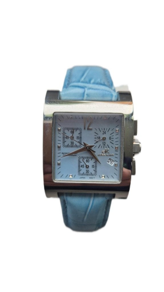 Adee Kaye Beverly Hills AK197-1L Chronograaf Horloge, Overige merken, Leer, Staal, Polshorloge