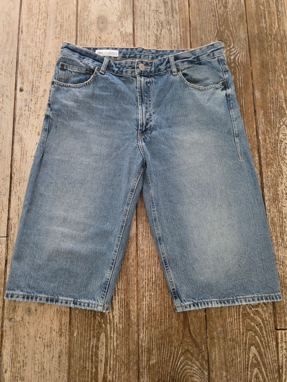 Zara jeans bermuda maat 42 (valt als 40) - Nieuw, Maat 38/40 (M), Kort, Blauw, Zara