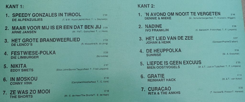 14 Hollandse hits - LP, Gebruikt, Ophalen of Verzenden, Levenslied of Smartlap, 12 inch