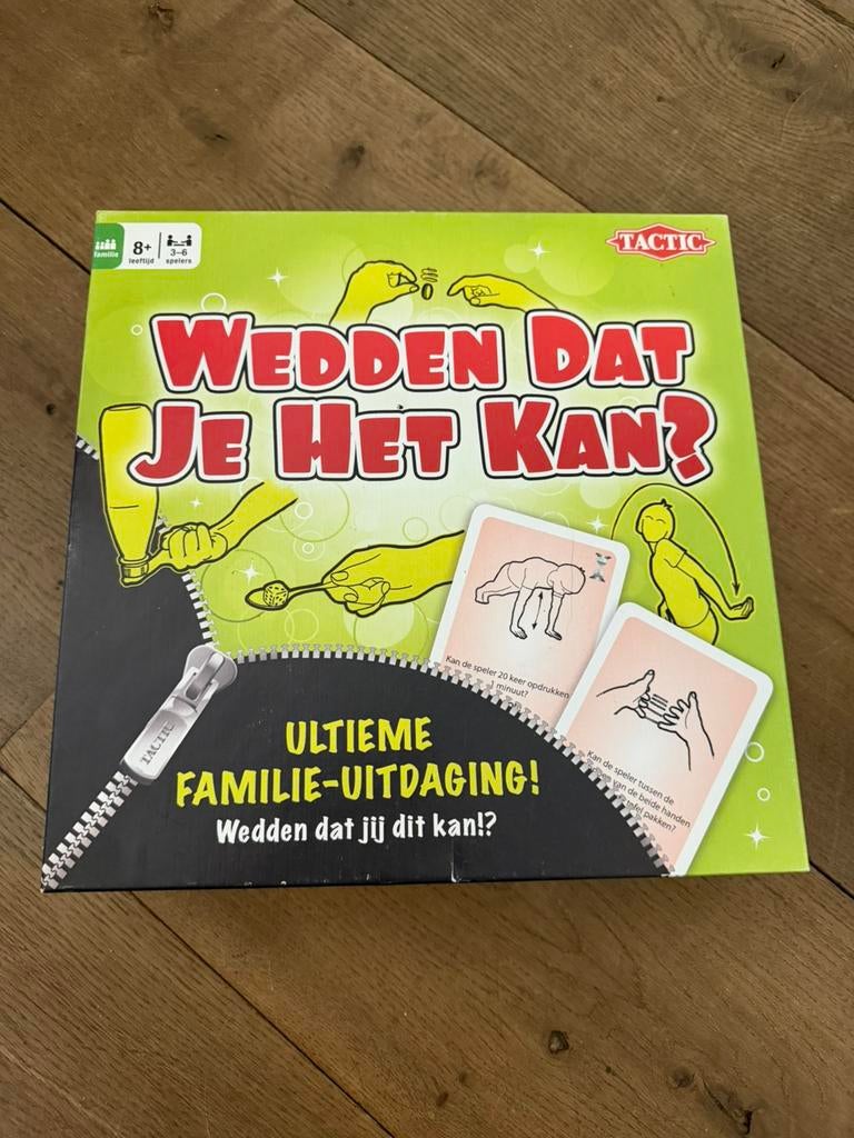 Spel Wedden dat je het kan, Hobby en Vrije tijd, Gezelschapsspellen | Bordspellen, Ophalen of Verzenden, Zo goed als nieuw