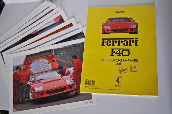 Ferrari F40 - 16 Fotografieën door Albéric Haas, Verzamelen, Ophalen of Verzenden, Nieuw, Auto's