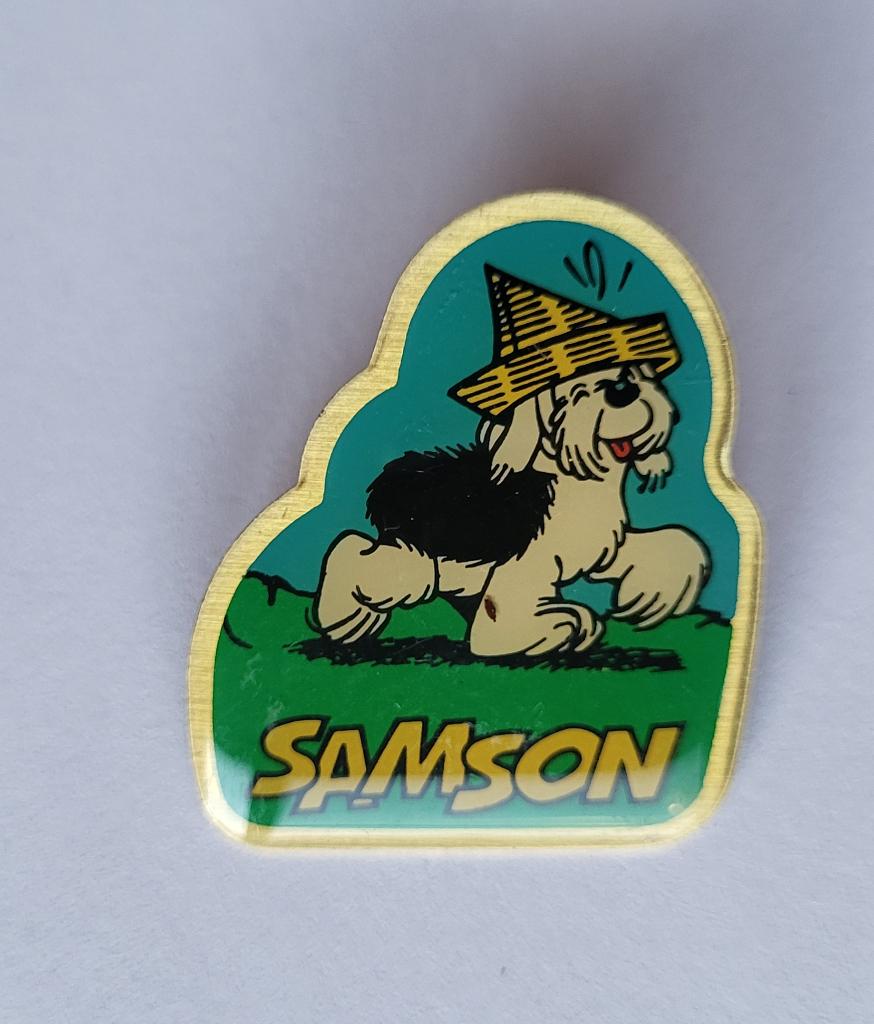 Samson en Gert pin BRT BMW Fort Koffie, Verzamelen, Speldjes, Pins en Buttons, Gebruikt, Niet vindbaar, Niet vindbaar, Speldje of Pin