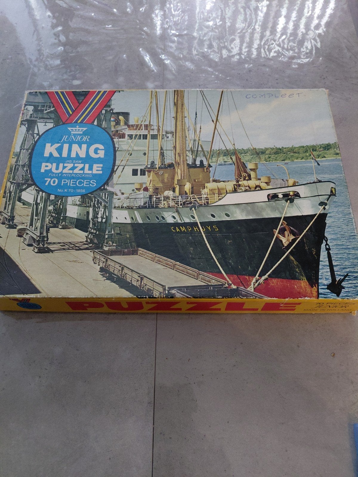 Vintage Junior King Legpuzzel 'Camphuys' - 70 stukjes, Ophalen, Minder dan 500 stukjes, Gebruikt, Legpuzzel
