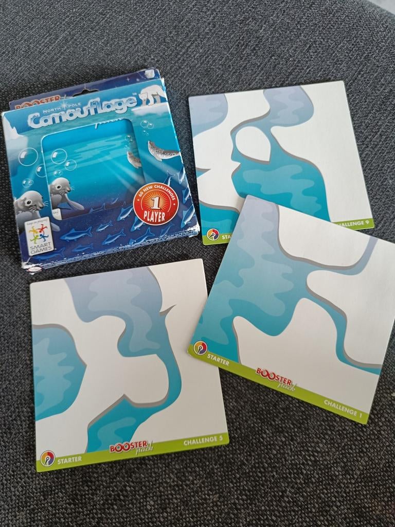 SmartGames Booster Pack North Pole Camouflage, Hobby en Vrije tijd, Gezelschapsspellen | Bordspellen, Zo goed als nieuw, Een of twee spelers