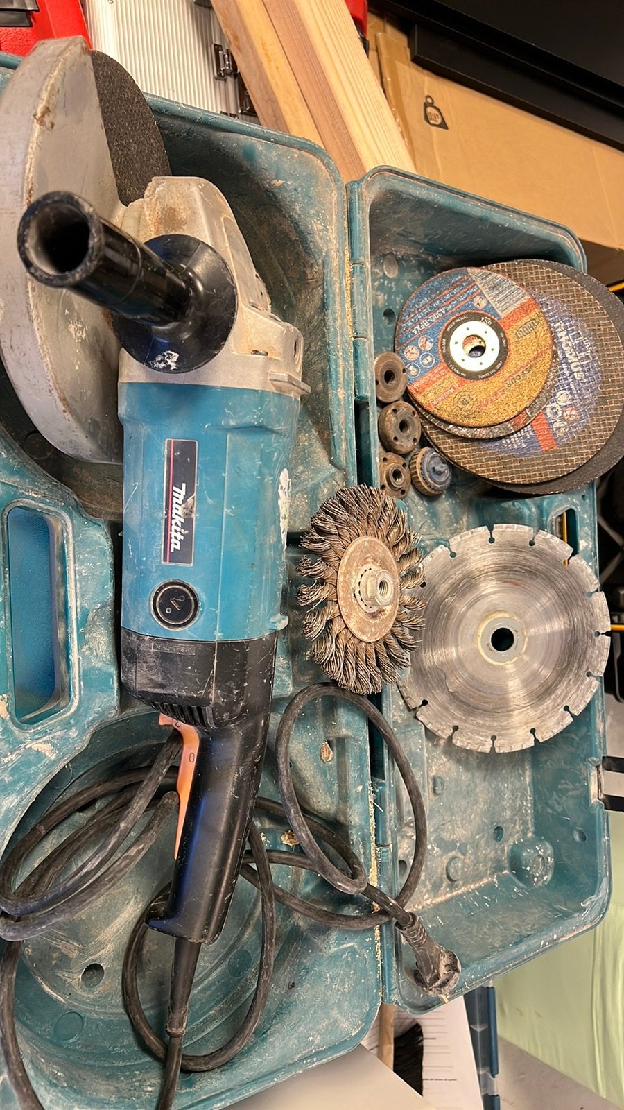 Makita haakse slijper. Flex., Ophalen of Verzenden, Gebruikt, 1000 watt of meer, Haakse handslijpmachine