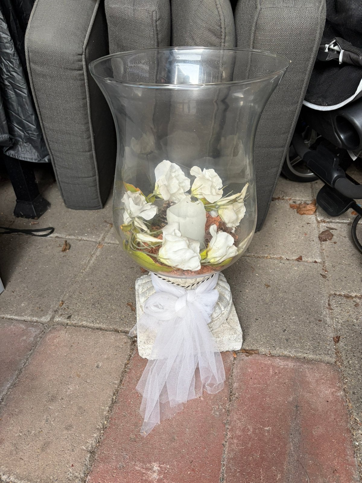 Windlicht, Gebruikt, Met voet, 50 cm, Ophalen