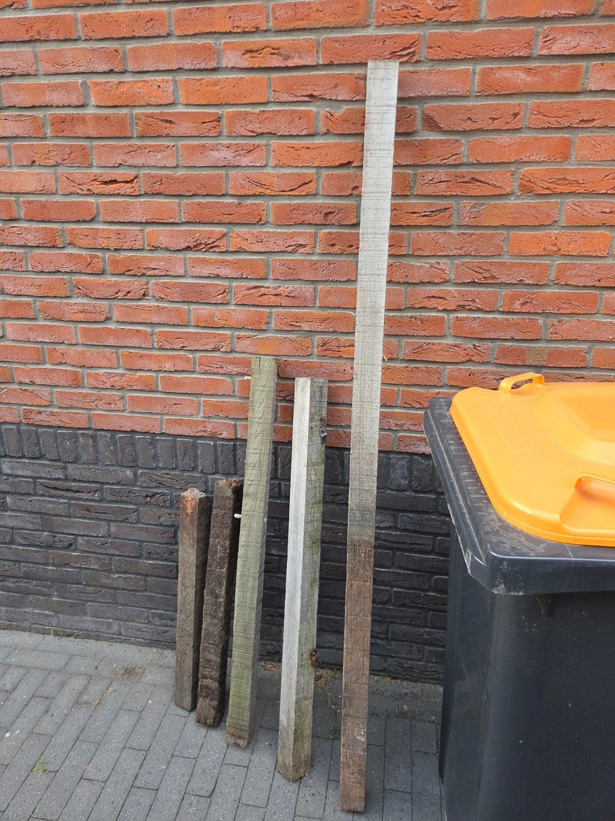 Diverse hardhouten palen - Gebruikt, Gebruikt, Palen, Ophalen of Verzenden, Hardhout