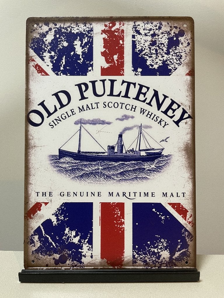 Old Pulteney Whisky reclamebord, Www.pand50.nl, Reclamebord, Ophalen of Verzenden, Printer 29B Coevorden