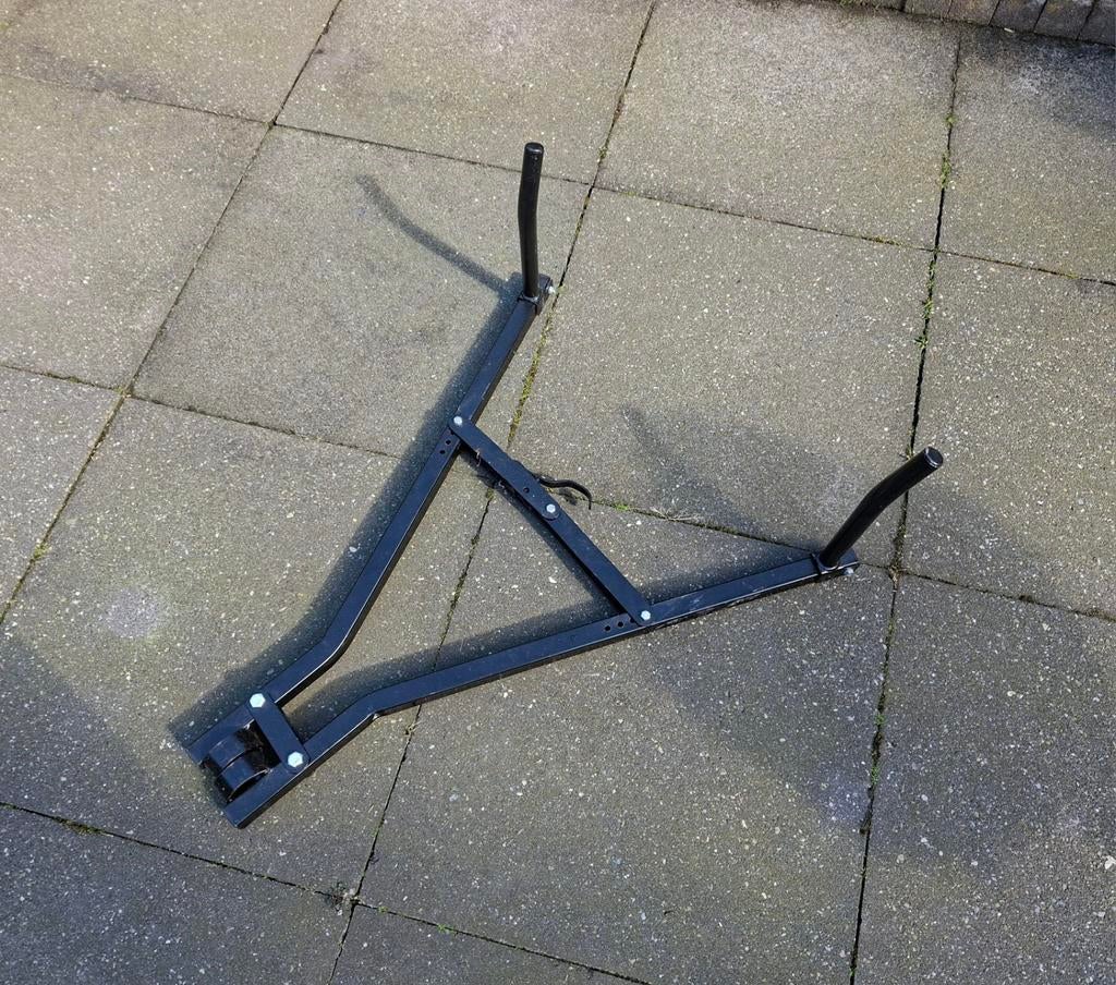 Schaar fietsendrager, Ophalen, Trekhaakdrager