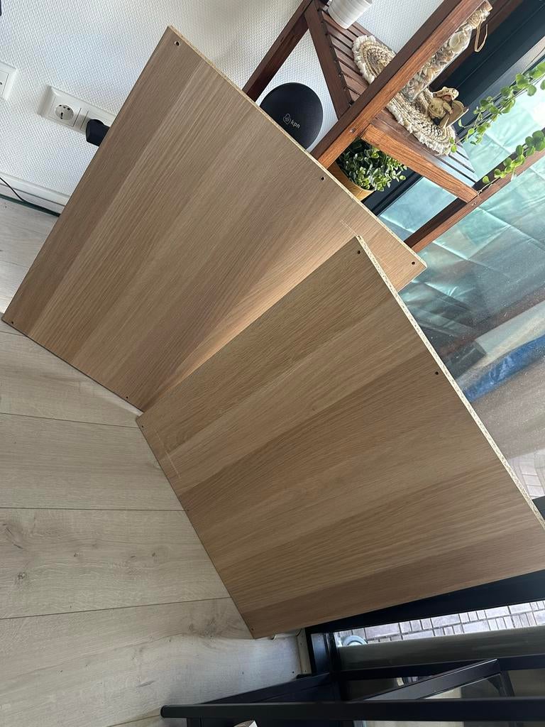2x IKEA Komplement plank, wit gebeitst eikeneffect, Ophalen, Gebruikt