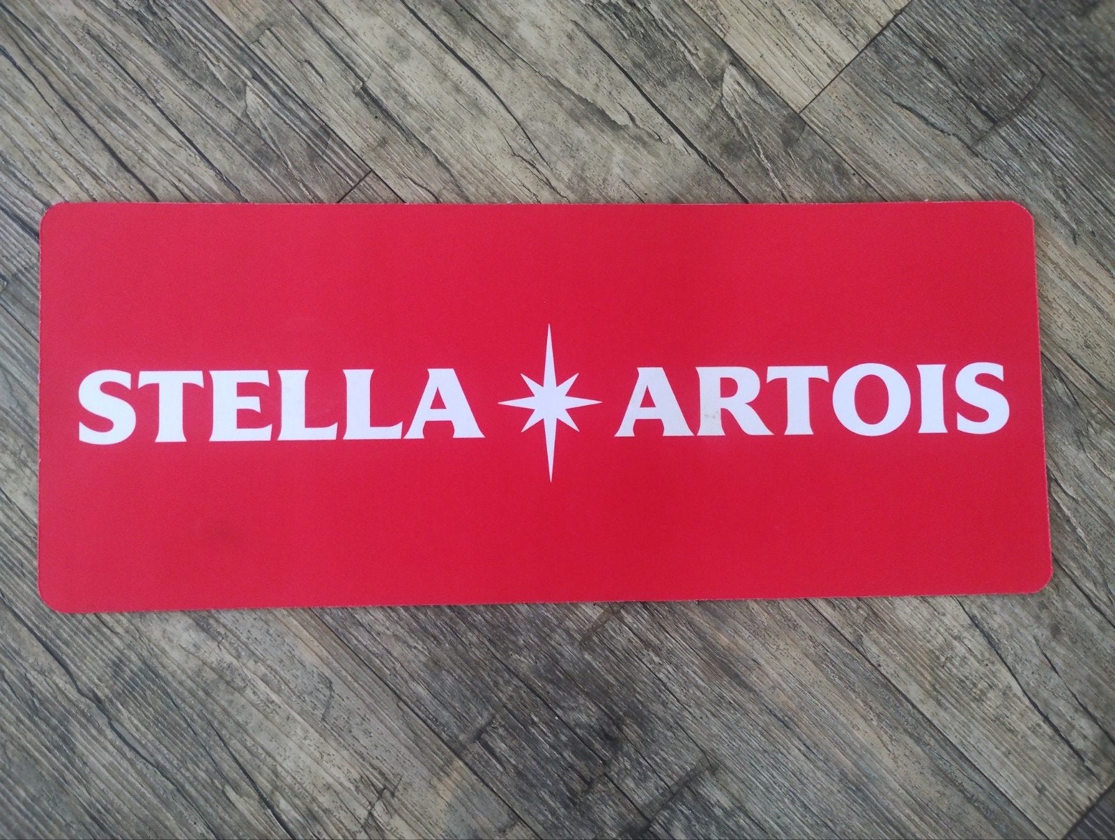 Stella Artois bier barmat, Ophalen of Verzenden, Zo goed als nieuw, Reclamebord, Plaat of Schild, Overige merken