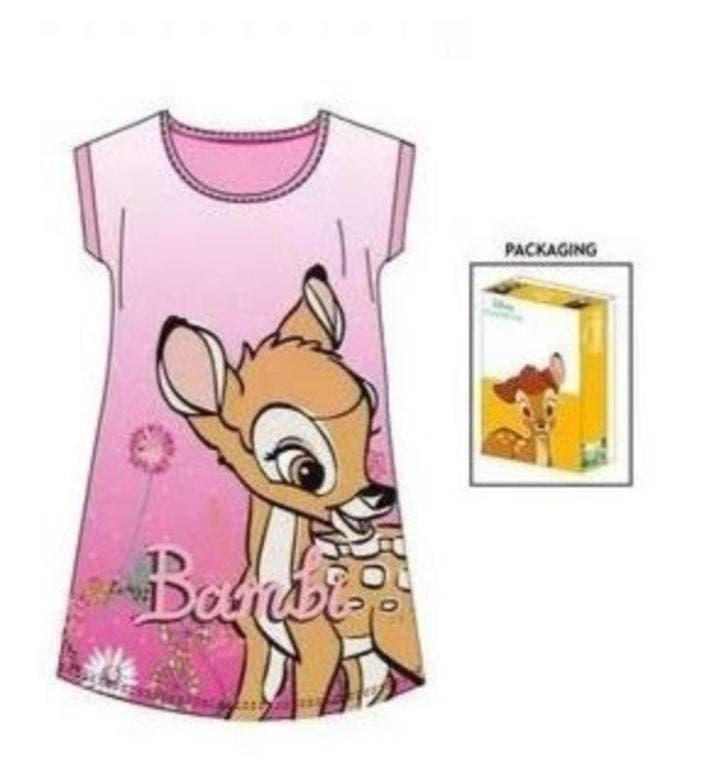 Bambi Nachthemd Roze - Maat 104 - 122 - Disney - Katoen, Kinderen en Baby's, Kinderkleding | Maat 104, Nieuw, Meisje, Nacht- of Onderkleding