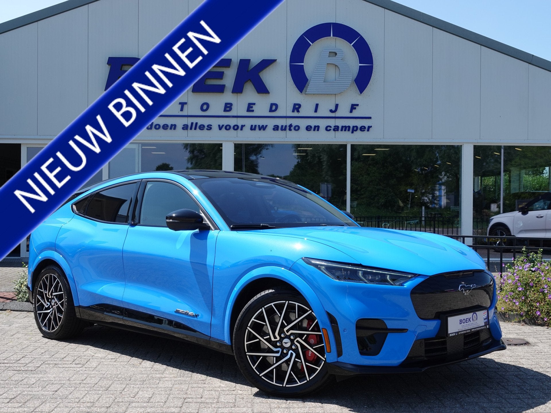 Ford Mustang Mach-E GT Extended AWD 91 kWh 487PK PANO | BLIS, Auto's, Ford, Automaat, Gebruikt, 750 kg, Blauw