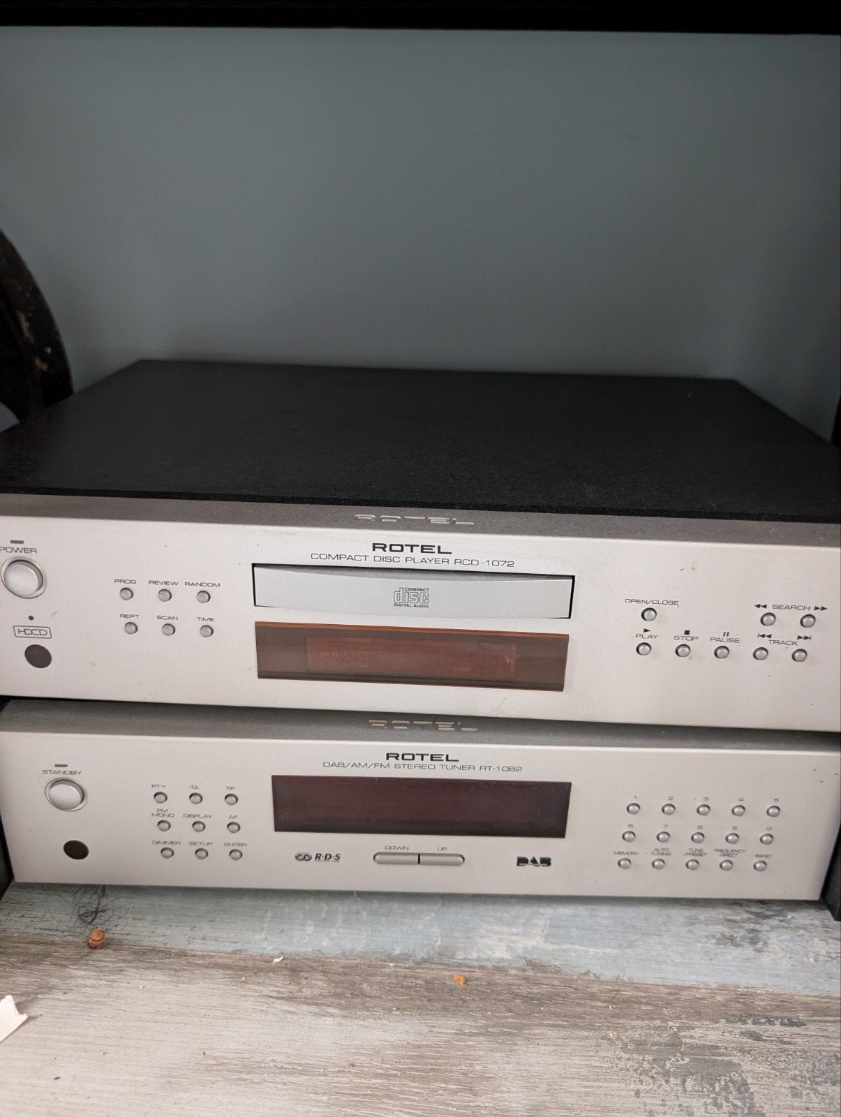Rotel RCD-1072 CD-speler en RT-1082 Tuner Set, Ophalen, Gebruikt, Overige merken, Met radio