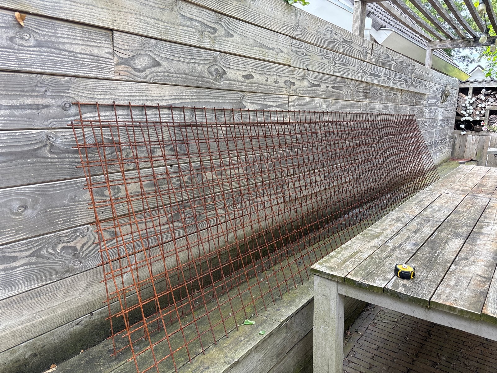 2x Betonijzer hekwerk 500 x 100 cm, Ophalen, Gebruikt, IJzer, Overige typen