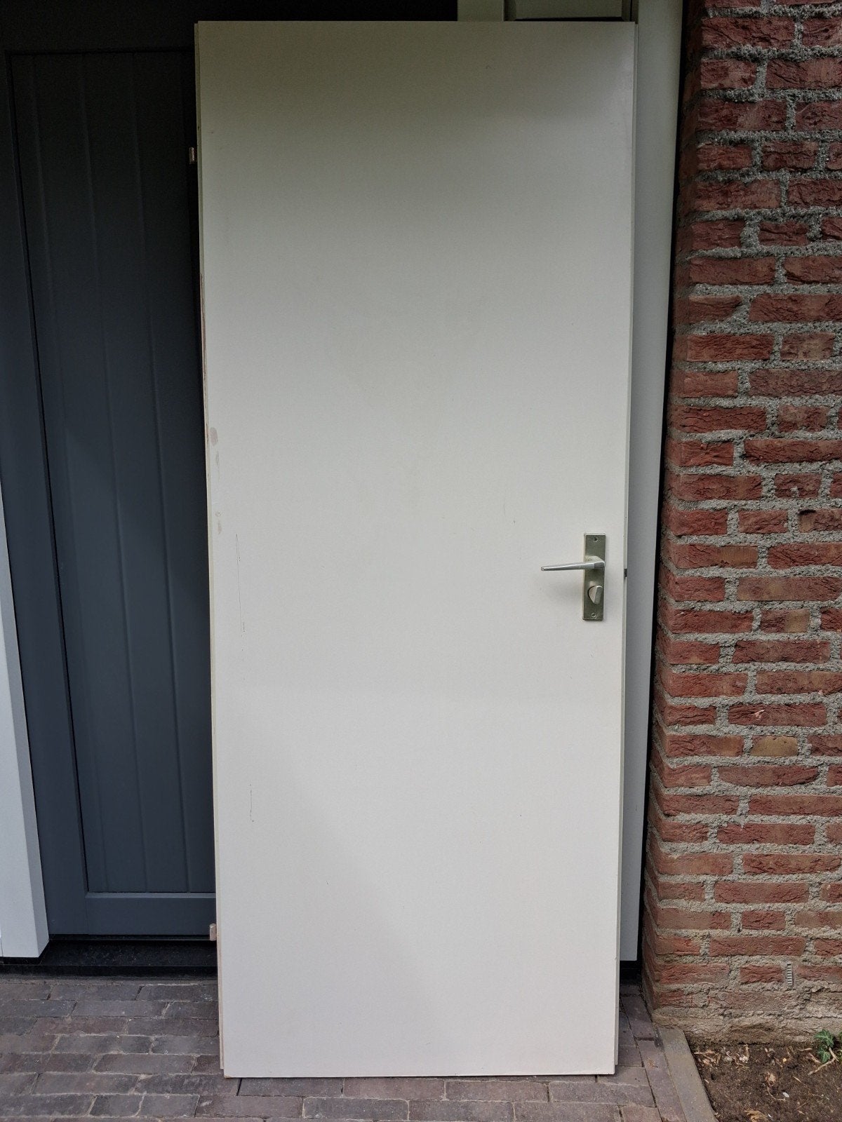 Deur wit  opdekdeur linksdraaiend 83x201,5, Ophalen, Gebruikt, Binnendeur, 200 tot 215 cm