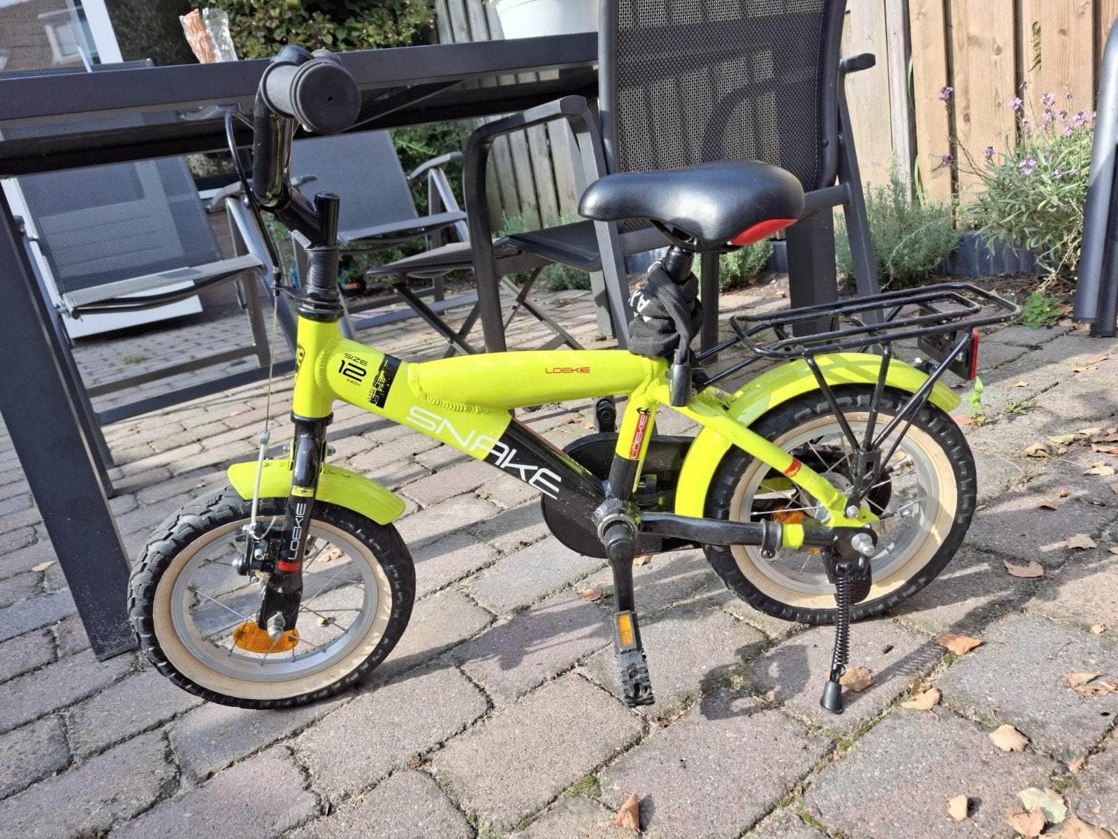 Loekie Snake 12 inch kinderfiets, Ophalen, Terugtraprem, Gebruikt, Loekie