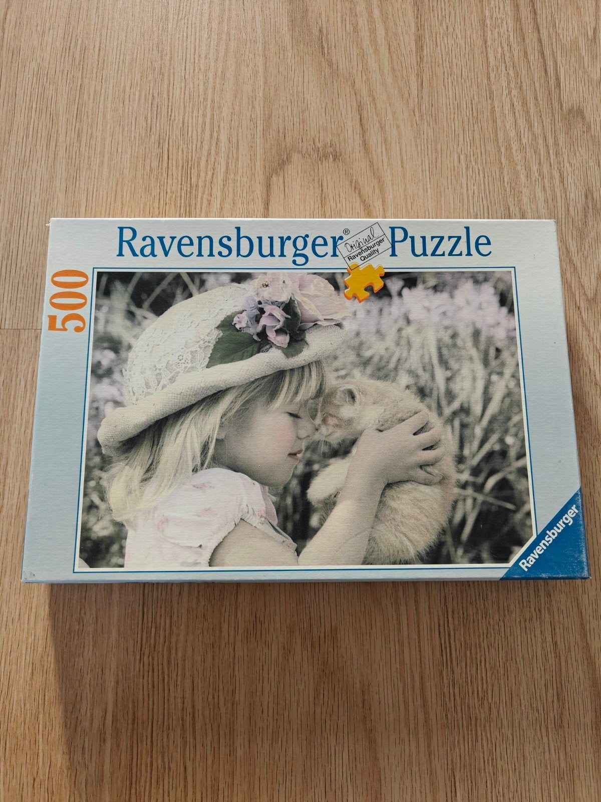 Ravensburger Legpuzzel 500 stukjes - Meisje met kat, Ophalen of Verzenden, 500 t/m 1500 stukjes, Gebruikt, Legpuzzel
