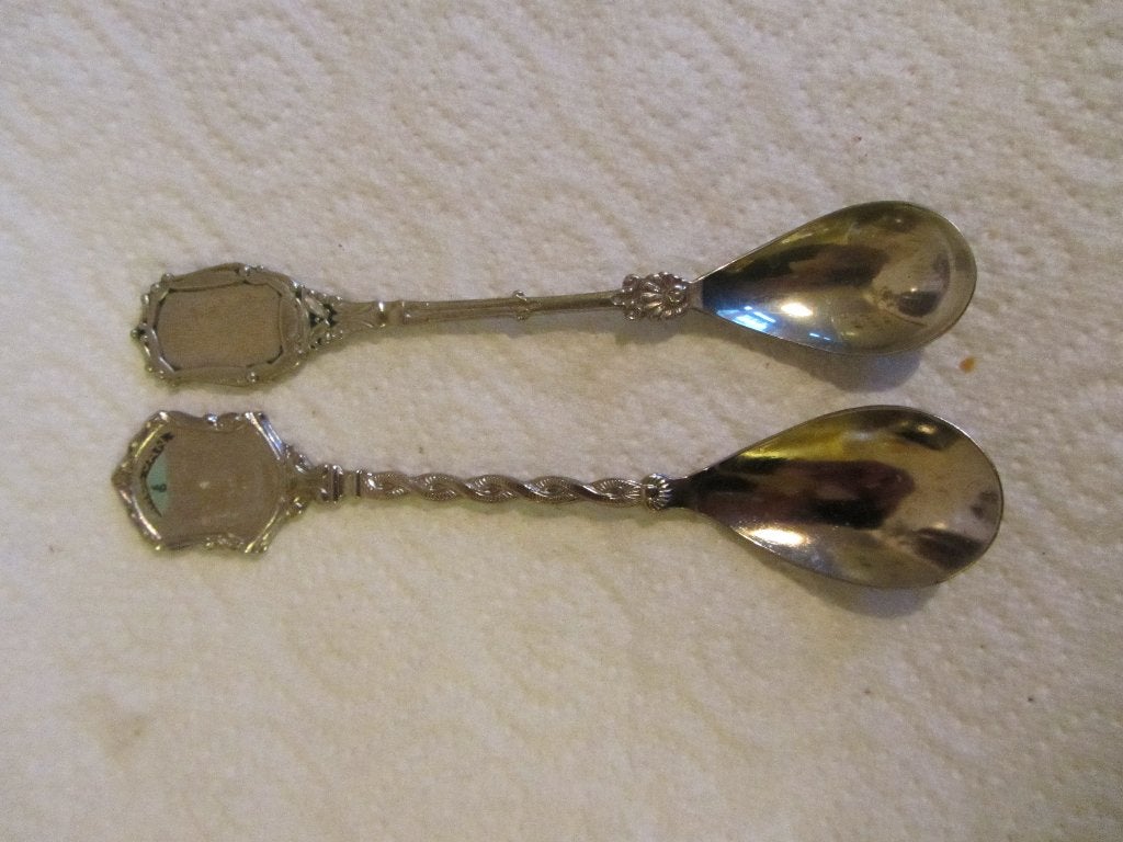 2 theelepeltjes zonder afbeelding in steel, Zilver, Overige thema's, Overige typen, Ophalen of Verzenden
