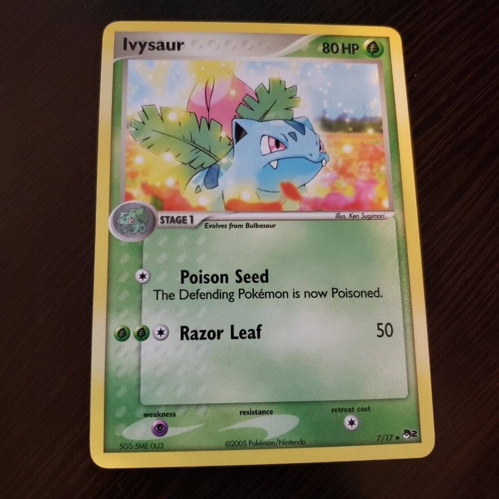 pokemon promo pop series 2 ivysaur 7/17, Ophalen of Verzenden, Zo goed als nieuw, Losse kaart