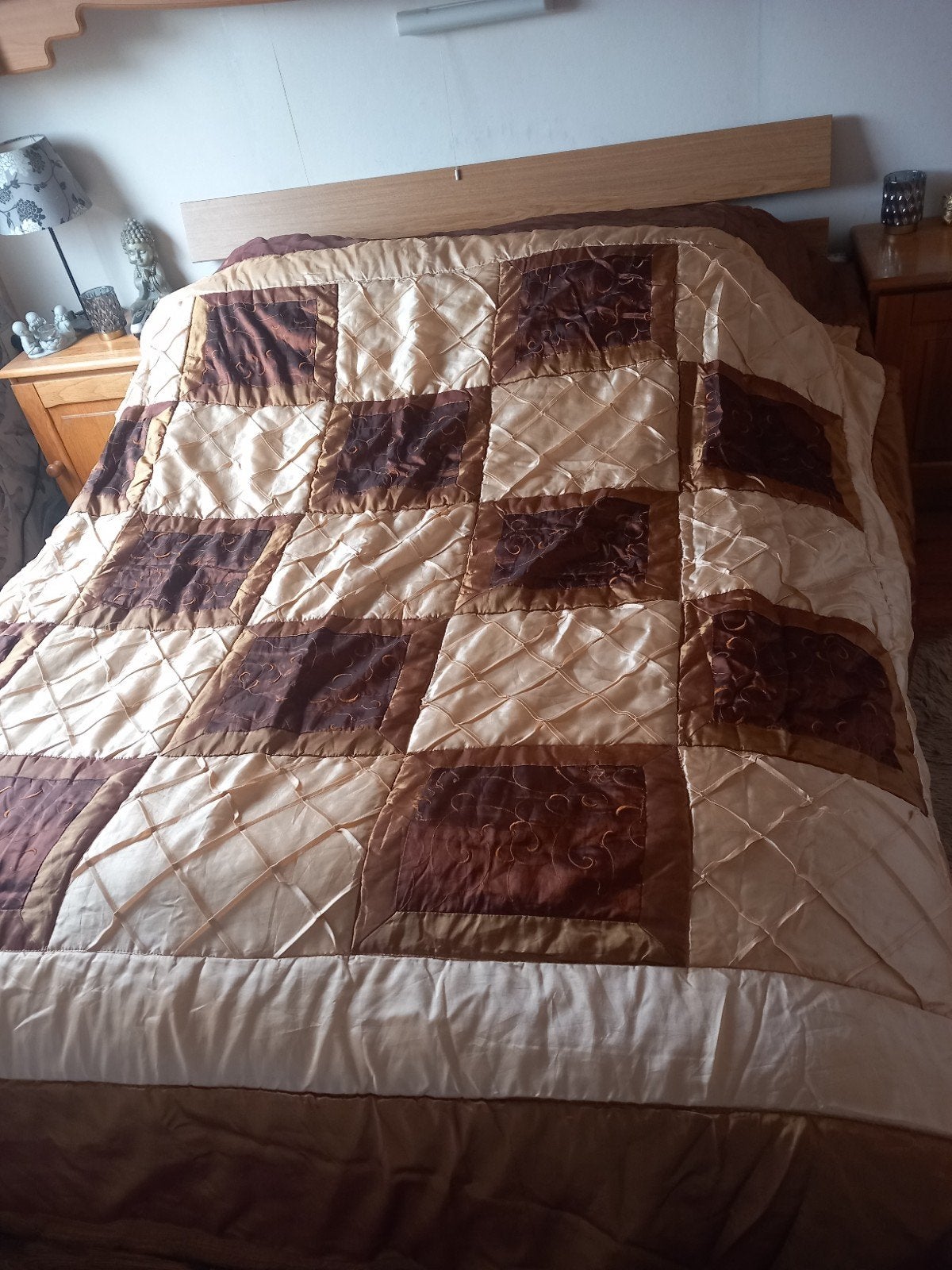 Mooie gewatteerde sprei - Zo goed als nieuw, Huis en Inrichting, Ophalen of Verzenden, Zo goed als nieuw, Meerkleurig, Sprei