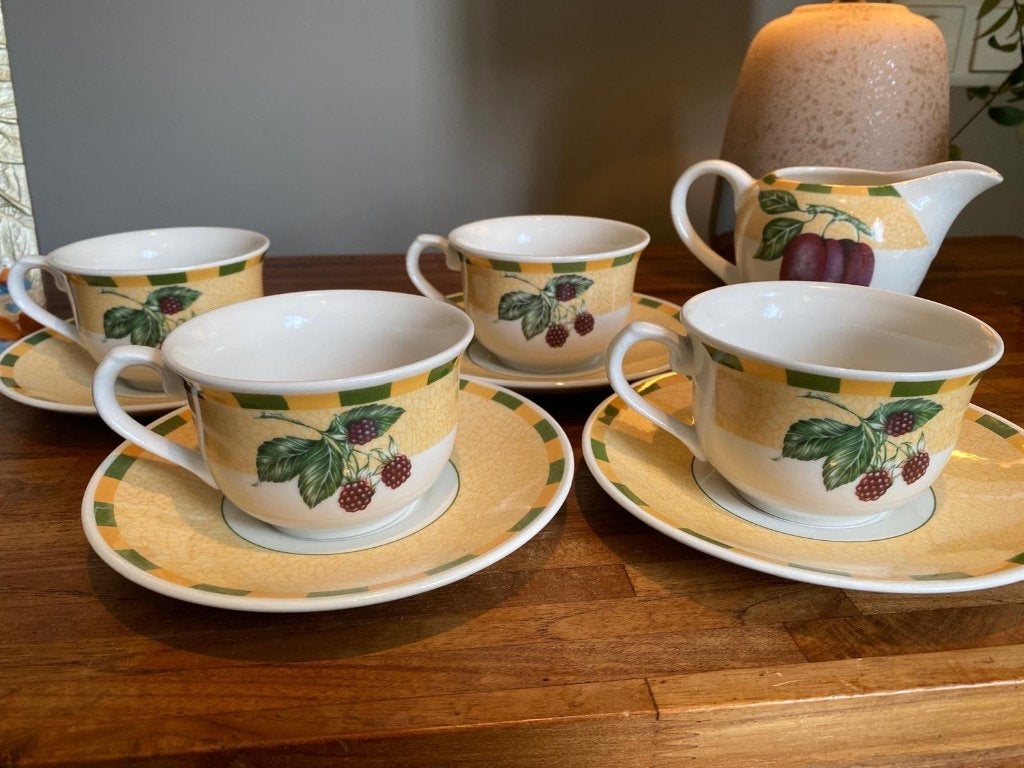 Vintage set Churchill England Somerset Fruits Cherries, Huis en Inrichting, Keuken | Servies, Ophalen, Overige merken, Zo goed als nieuw