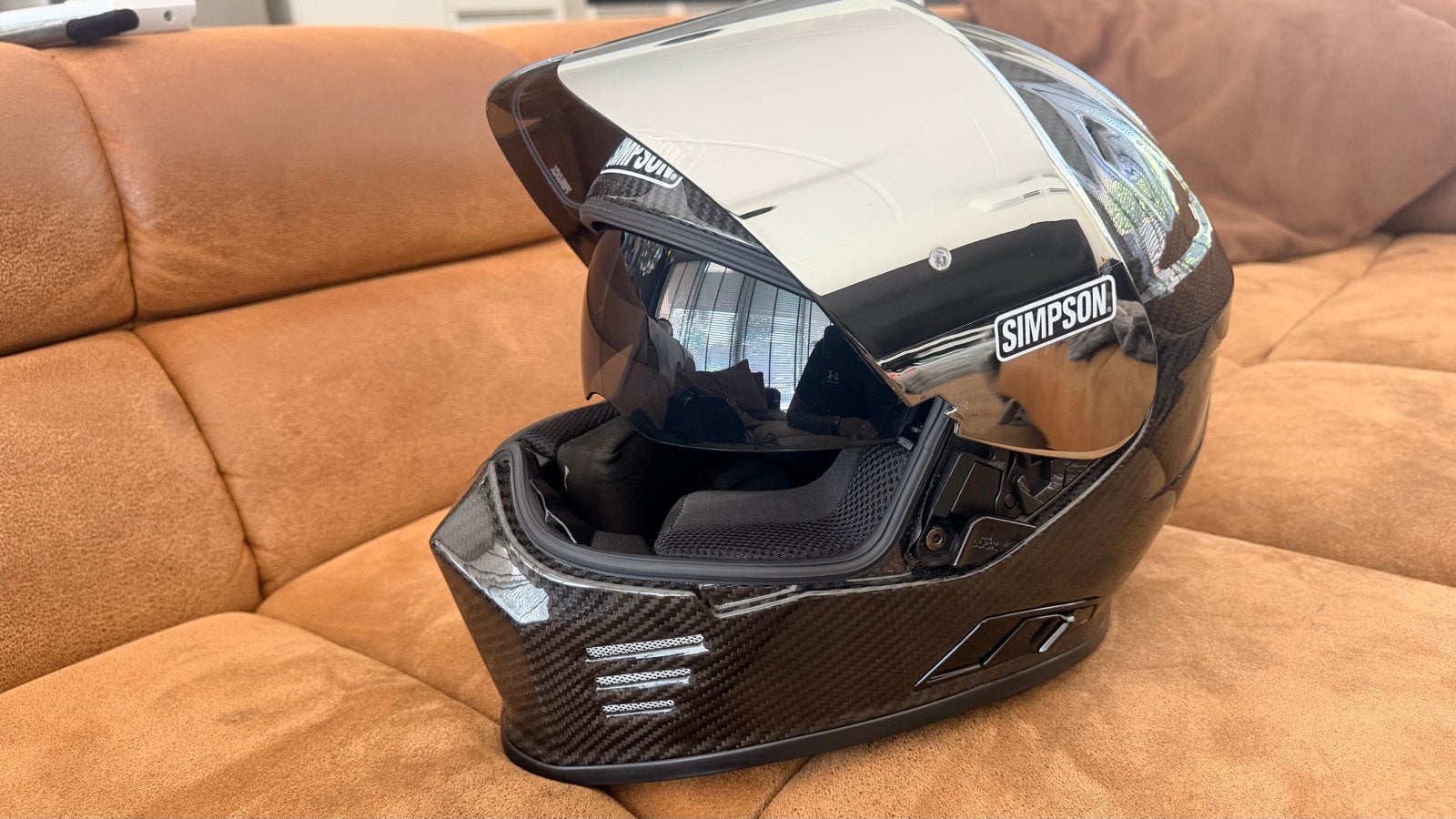 Simpson Outlaw Bandit Carbon integraalhelm (S), Motoren, Kleding | Motorhelmen, Overige merken, Heren, Ophalen of Verzenden, Integraalhelm