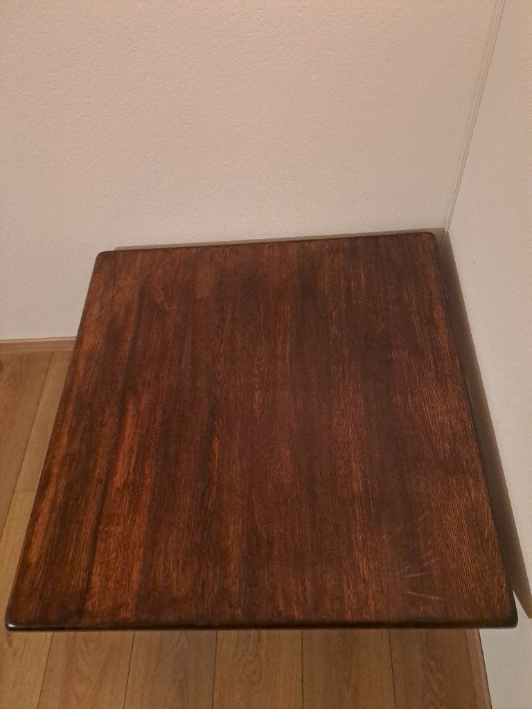 eiken bijzettafel te koop, Vierkant, Zo goed als nieuw, 75 cm of meer, Hout