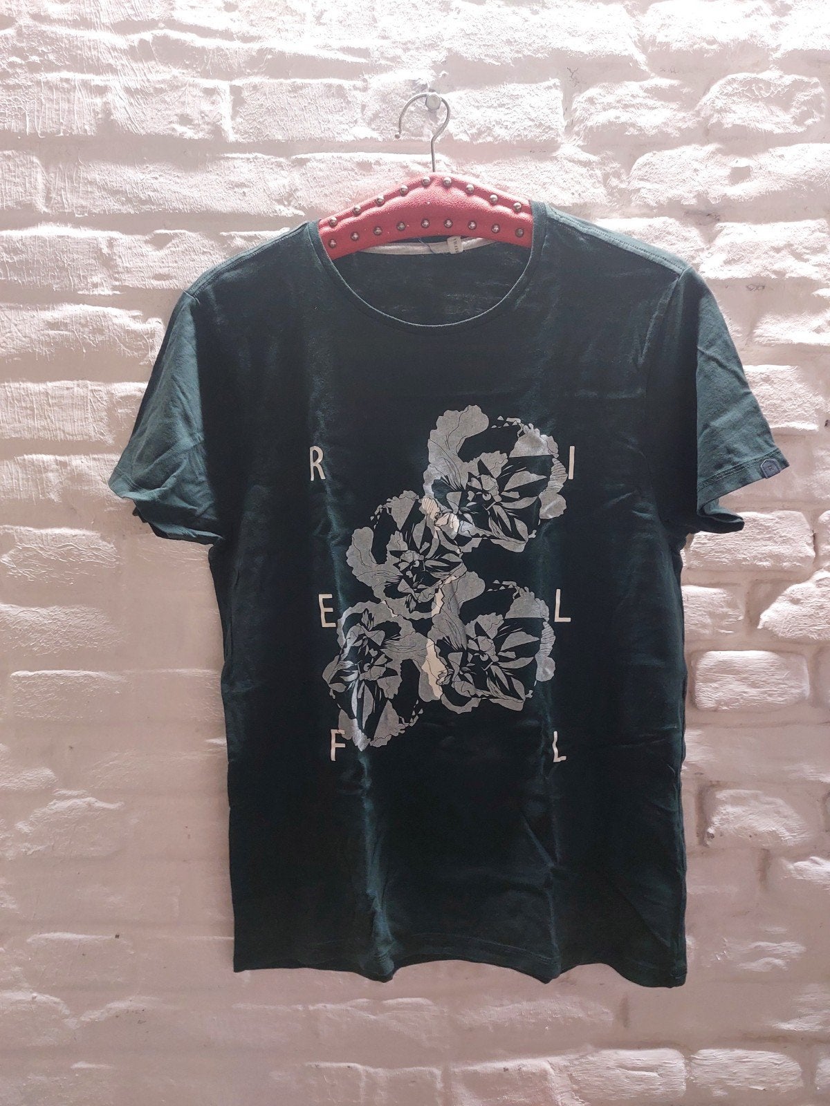 Refill T-shirt met bloemenprint - Maat M, Refill, Zo goed als nieuw, Groen, Verzenden