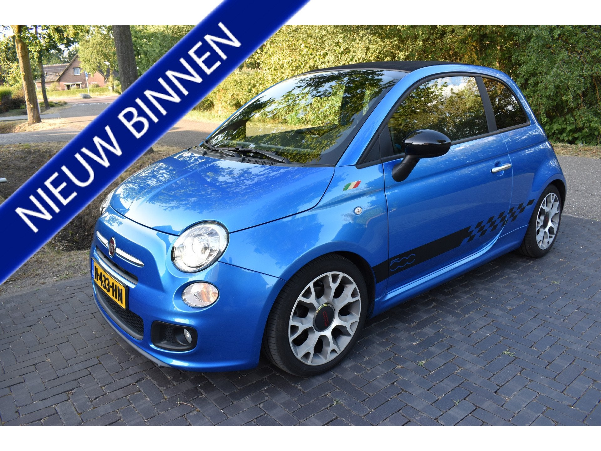 Fiat 500C 0.9 TwinAir 500Sport AUT. Cabrio NIEUWST!, Auto's, Fiat, 86 pk, Euro 6, Cabriolet, Leder