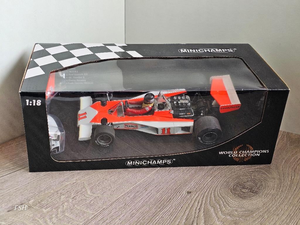 McLaren M23, James Hunt # 11, WORLD CHAMPION 1976. TOPMODEL, Ophalen of Verzenden, Nieuw, Auto, MiniChamps