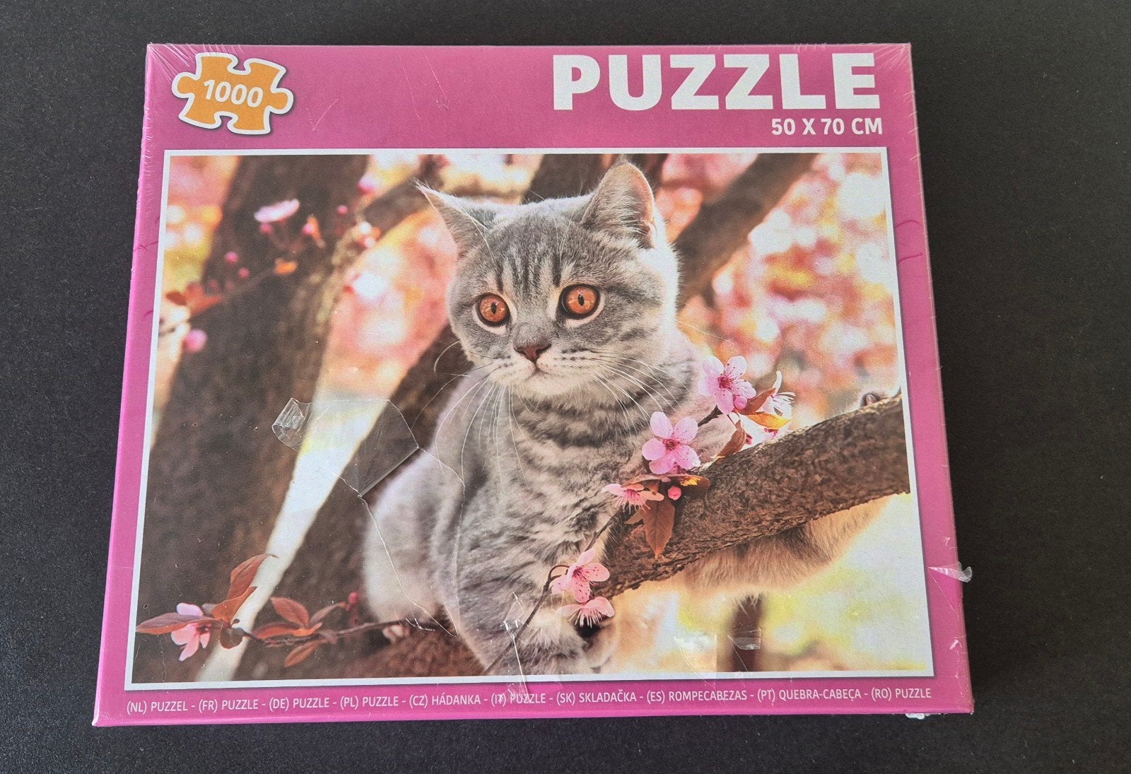 Creative Craft Legpuzzel Kat in Bloesem 1000 stukjes, Ophalen of Verzenden, 500 t/m 1500 stukjes, Nieuw, Legpuzzel