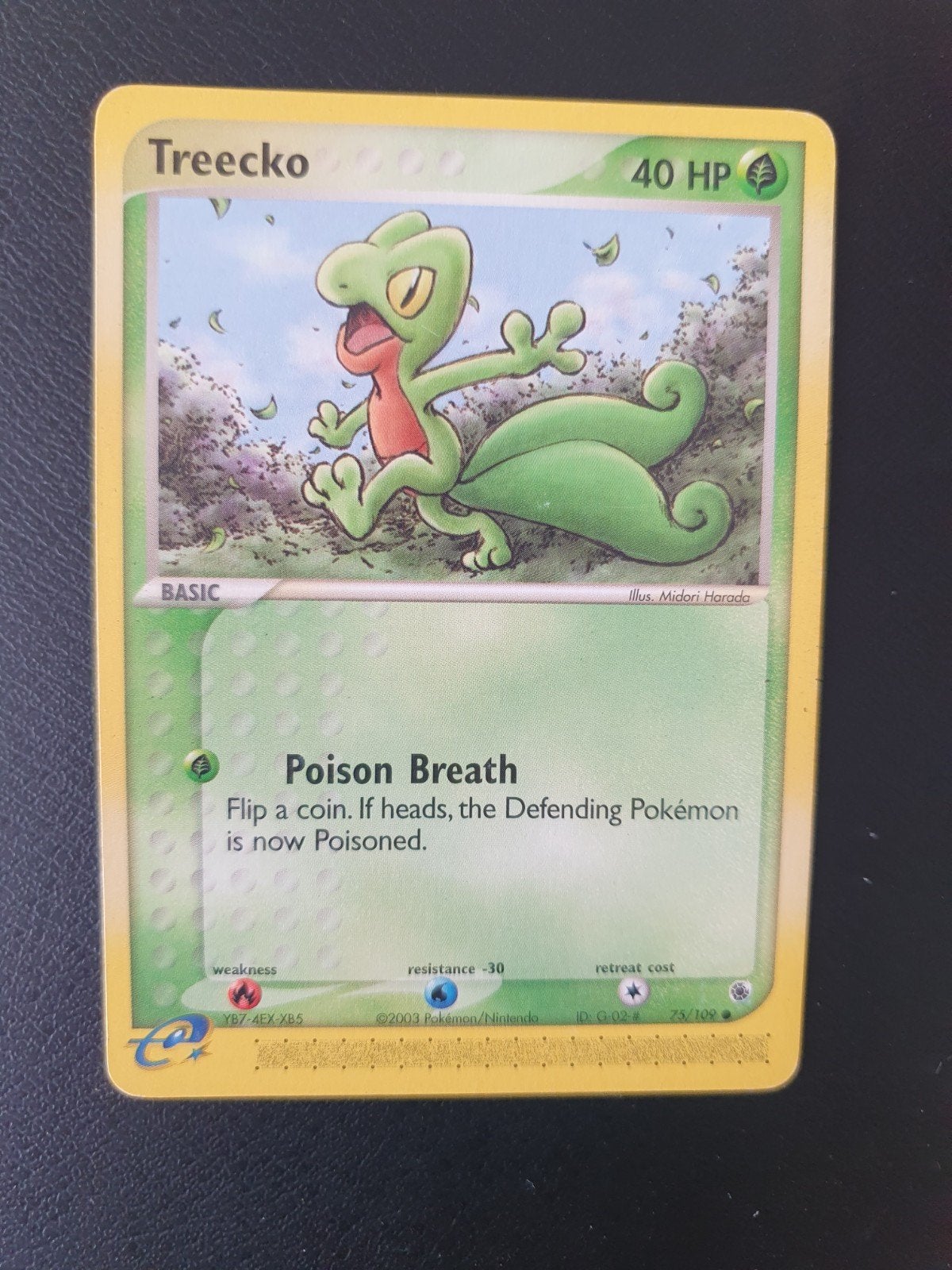 treecko 75/109 pokemon kaart, Ophalen of Verzenden, Zo goed als nieuw, Losse kaart