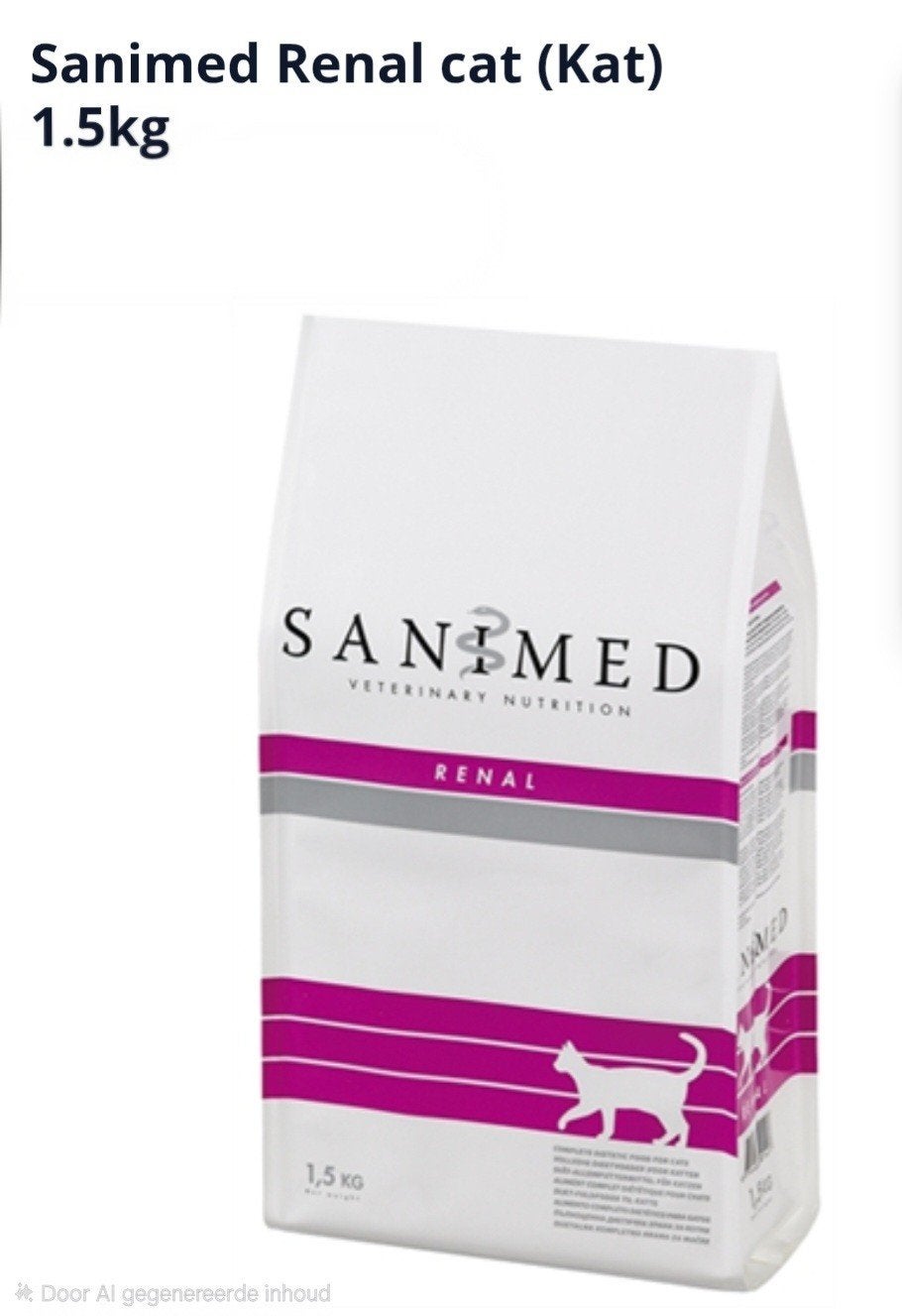 sanimed rental  nieuw 1,5 kg, Dieren en Toebehoren, Dierenvoeding, Kat, Ophalen
